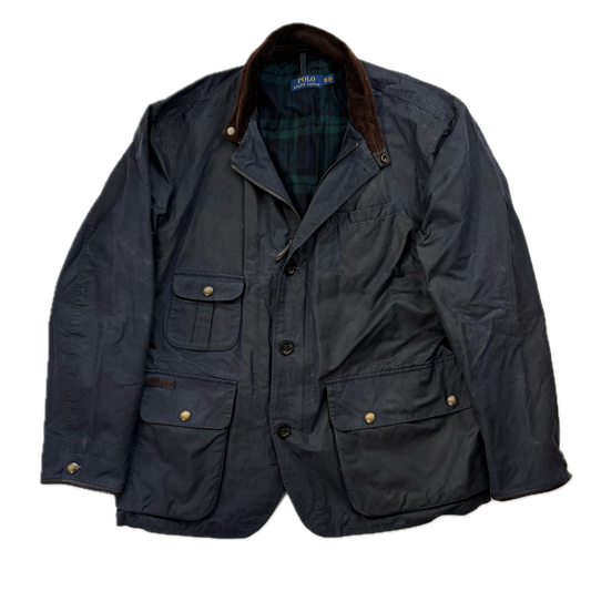 Polo Ralph Lauren Navy Waxed Sports Coat Jacket Hunting Coat - XXL