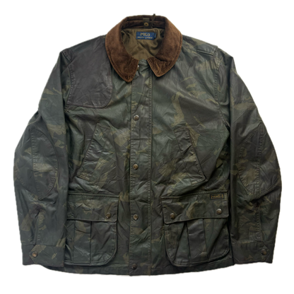 Polo Ralph Lauren Oil Cloth Waxed Camo Jacket Hunting Shooting - XL
