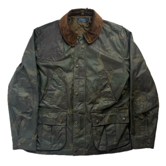 Polo Ralph Lauren Oil Cloth Waxed Camo Jacket Hunting Shooting - XL