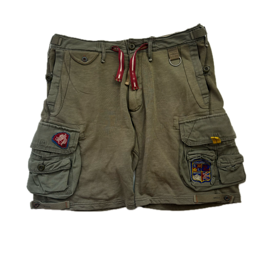 Polo Ralph Lauren Olive Green Mountain Expedition Patch Shorts Himalayas - S
