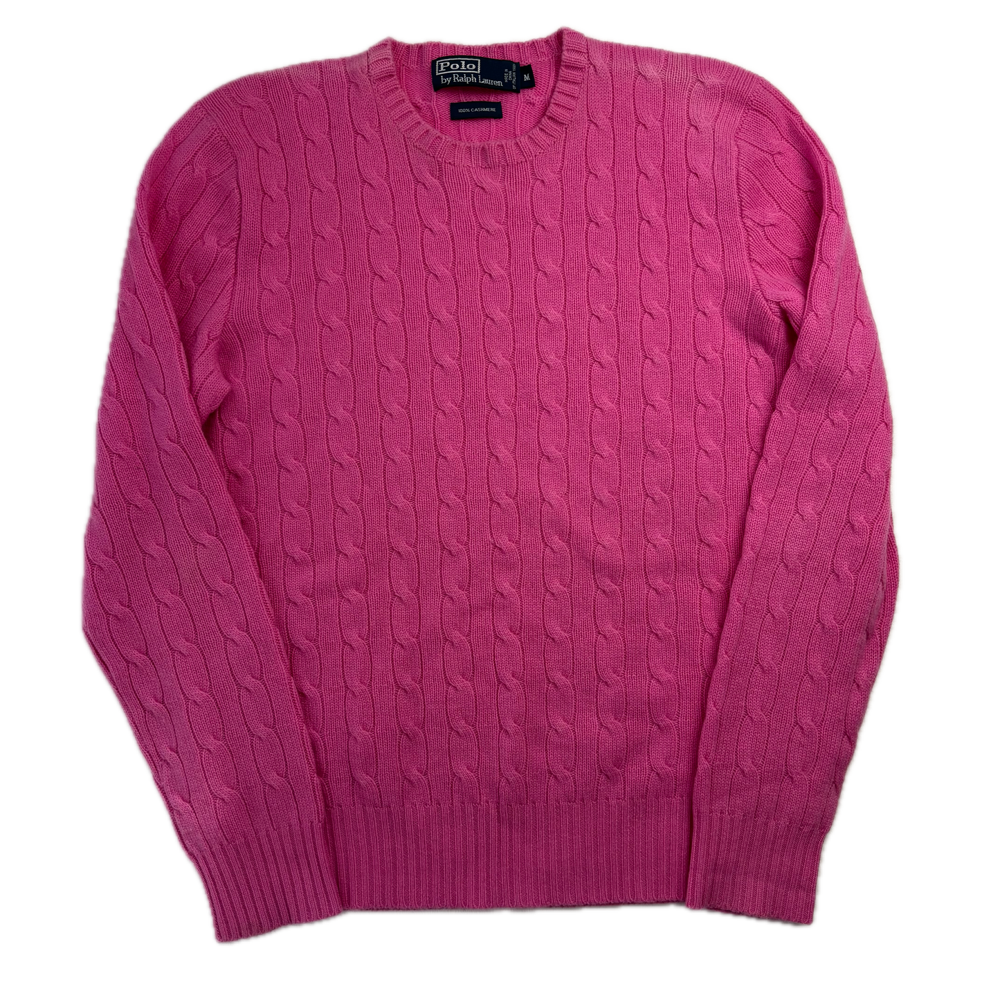 Polo Ralph Lauren Pink Cableknit Jumper (Cashmere) - M