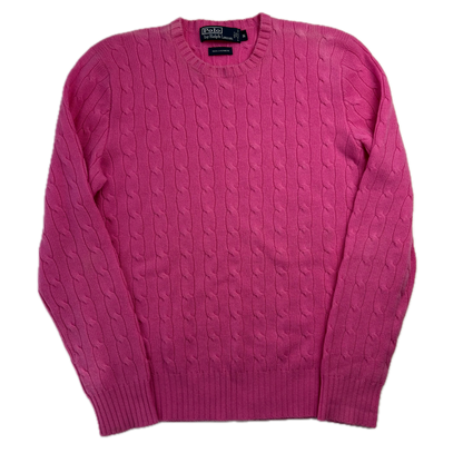 Polo Ralph Lauren Pink Cableknit Jumper (Cashmere) - M