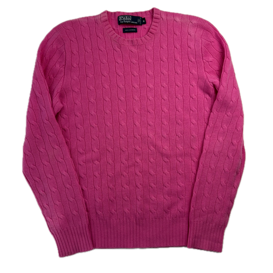 Polo Ralph Lauren Pink Cableknit Jumper (Cashmere) - M