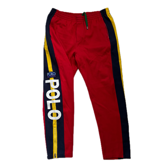 Polo Ralph Lauren Polo Hi-Tech Red Joggers Track Pants Retro - L