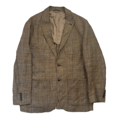 Polo Ralph Lauren Prince Of Wales Check Suit Blazer Glen Plaid (Linen) - 40R