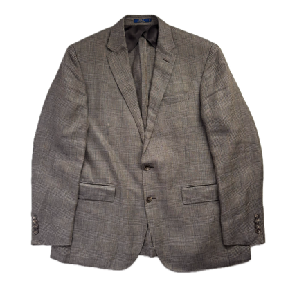 Polo Ralph Lauren Prince Of Wales Check Suit Blazer Glen Plaid (Linen) - 42R
