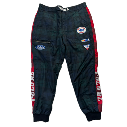Polo Ralph Lauren Racing Equipment Downhill Ski Trousers BlackWatch Tartan - L