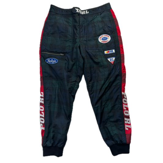 Polo Ralph Lauren Racing Equipment Downhill Ski Trousers BlackWatch Tartan - L
