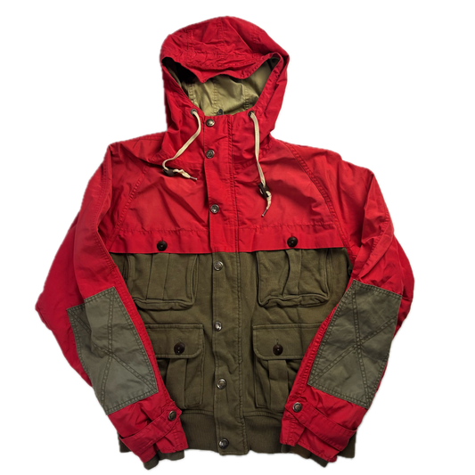 Polo Ralph Lauren Red Brown Mountain Parka Jacket Hooded - M