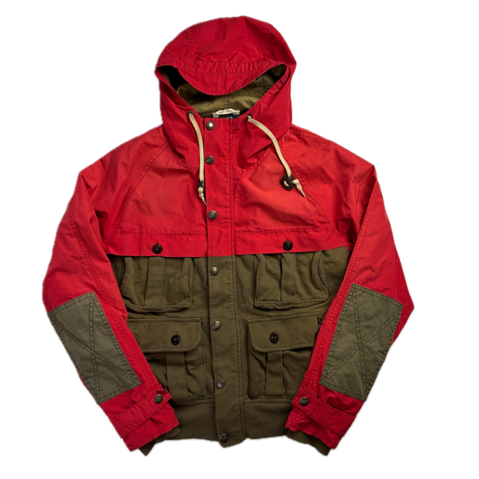 Polo Ralph Lauren Red Brown Mountain Parka Jacket Hooded - S