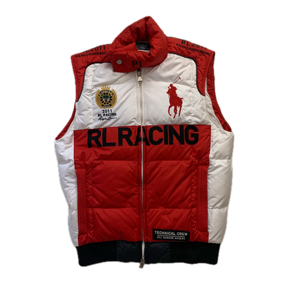 Polo Ralph Lauren Red White Racing Italy 2011 Italy Down Vest Gilet Puffer - S