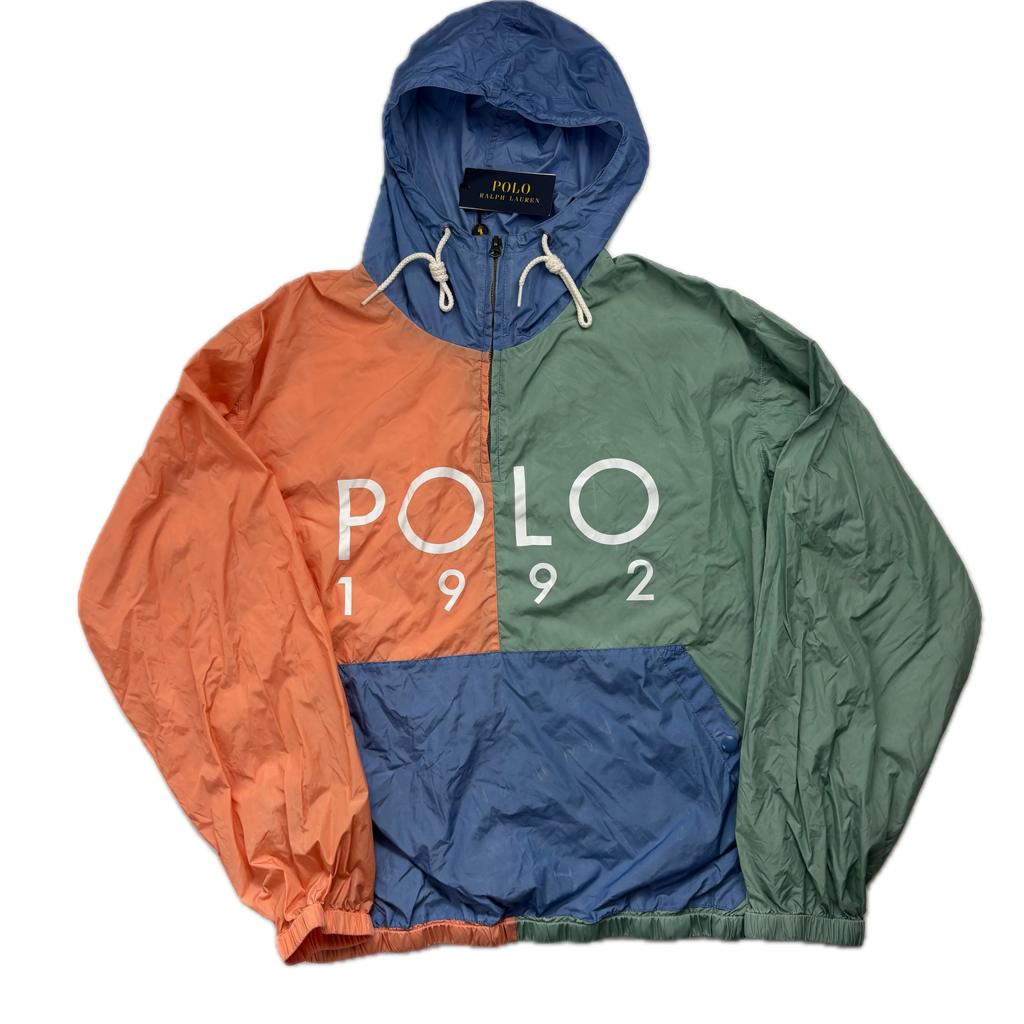 Polo Ralph Lauren Retro 1992 Pullover Windbreaker Pastel Anorak - M