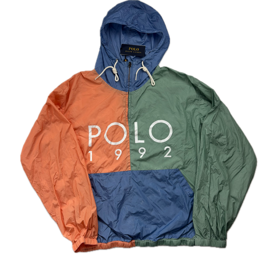 Polo Ralph Lauren Retro 1992 Pullover Windbreaker Pastel Anorak - M