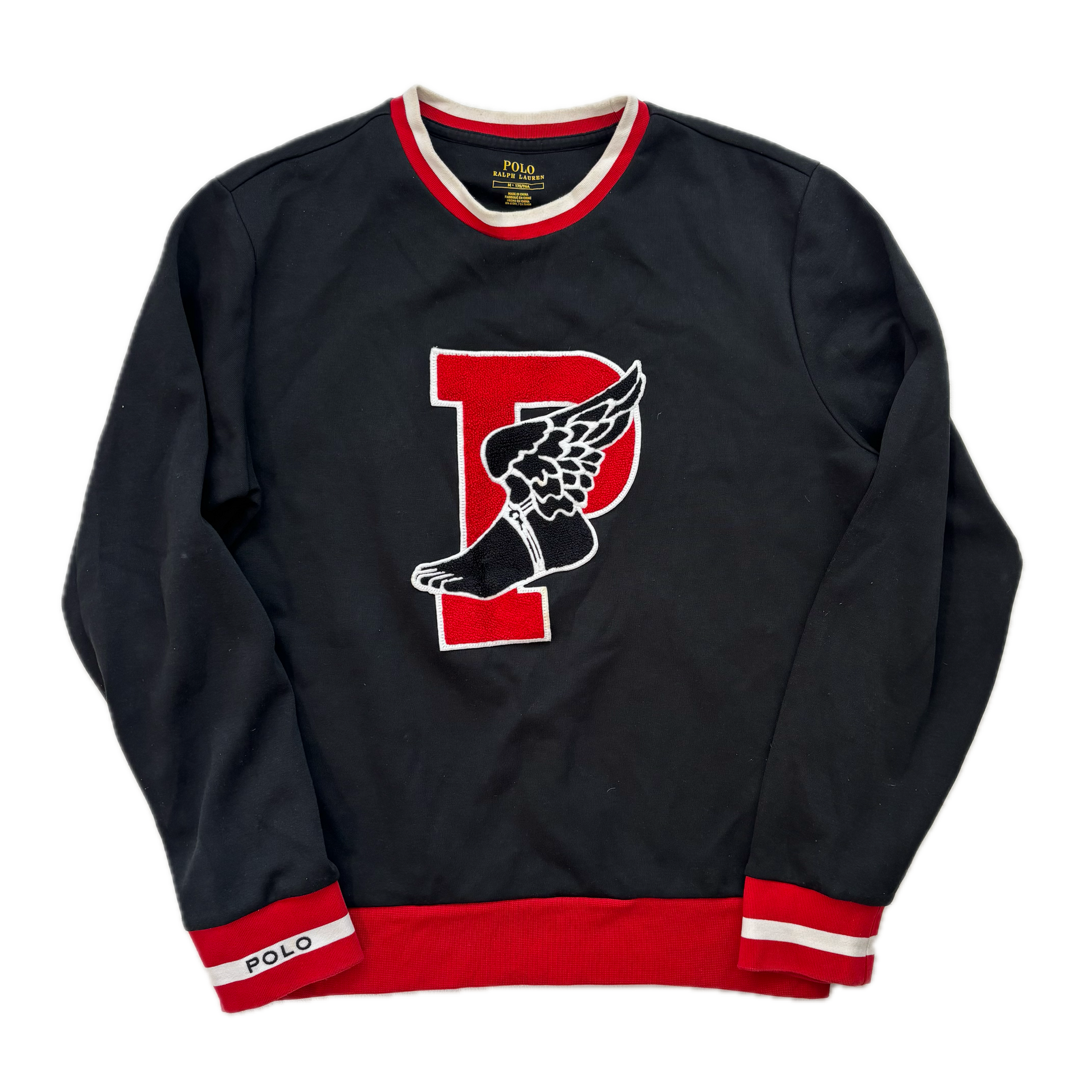Polo Ralph Lauren Retro Black P-Wing Sweatshirt - M