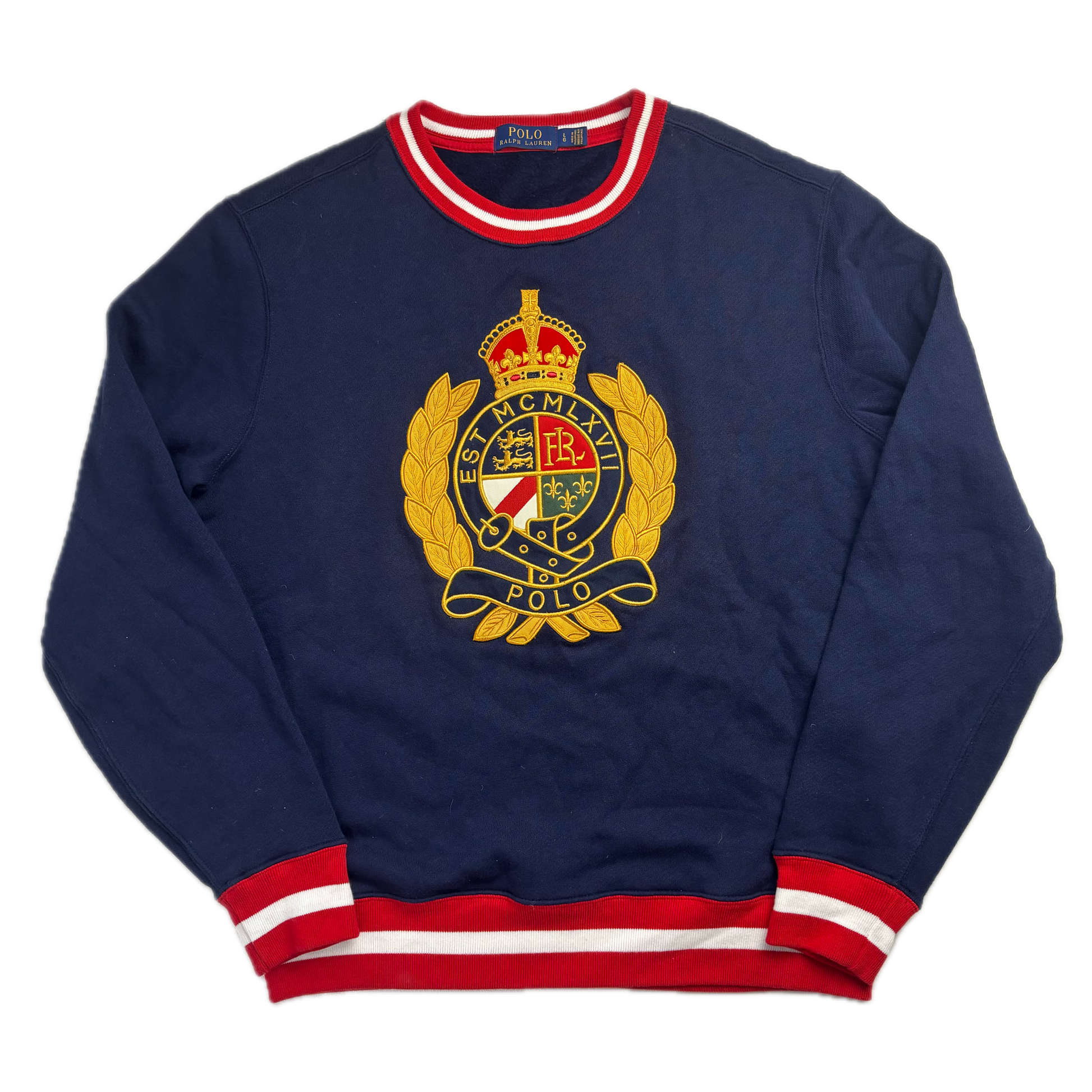 Polo Ralph Lauren Retro Navy Crest Sweatshirt - L