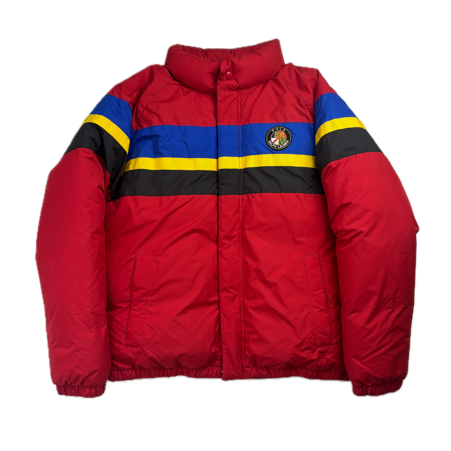 Polo Ralph Lauren Retro Red Cookie Patch Puffer Jacket Down Coat - M