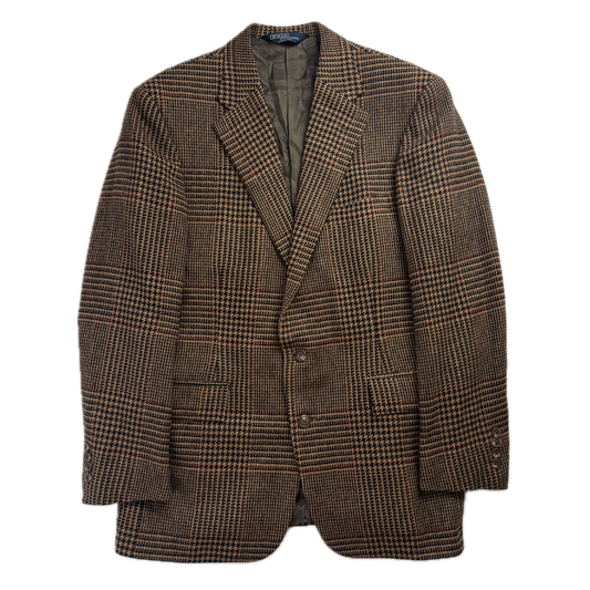 Polo Ralph Lauren Tan Brown Glen Plaid Blazer (Wool) - 38R