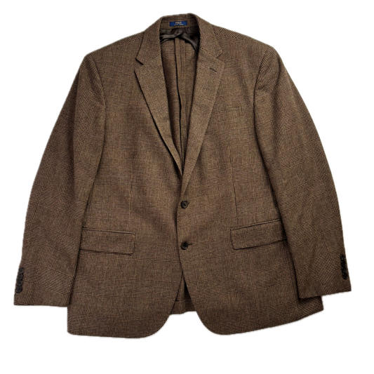 Polo Ralph Lauren Tan Brown Glen Plaid Blazer (Wool) - 46R