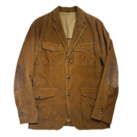 Polo Ralph Lauren Tan Corduroy Norfolk Blazer Sportscoat - 42R