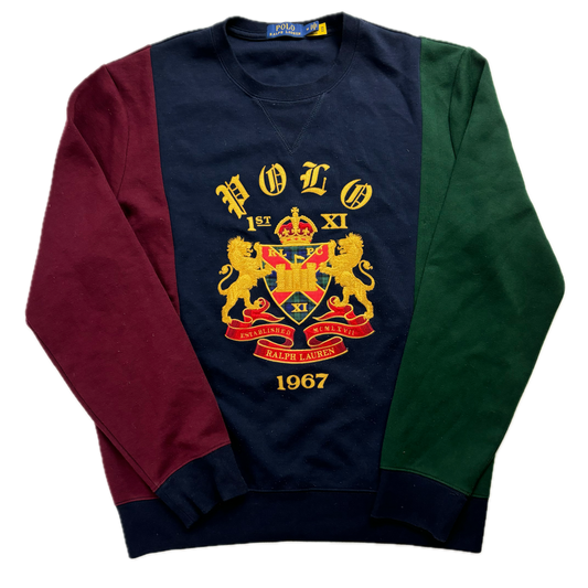Polo Ralph Lauren Tri-Colour Crest Sweatshirt Colour Block - M