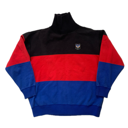 Polo Ralph Lauren Uni Crest Vintage Colourblock Turtleneck Sweatshirt - XS