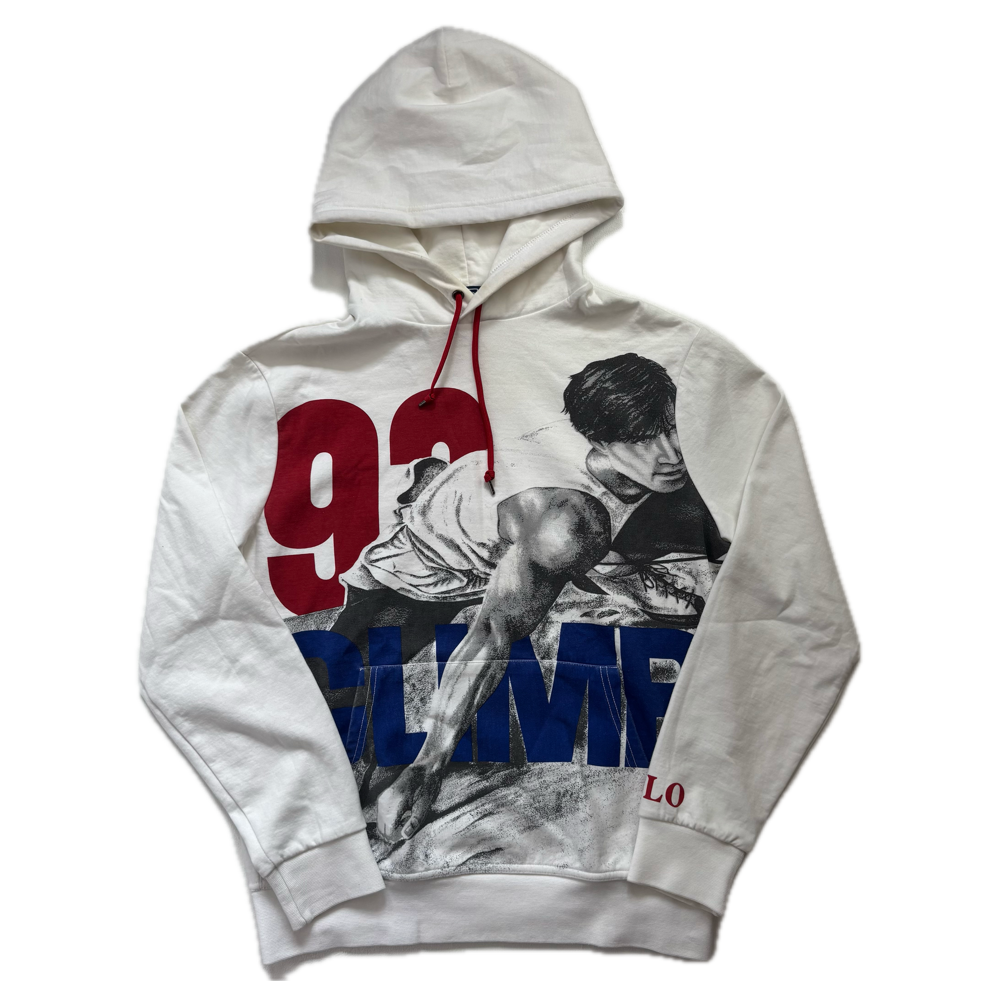Polo Ralph Lauren White 93 Climb Graphic Hoodie Retro - S