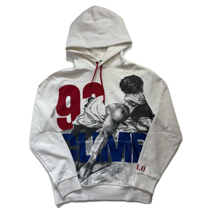Polo Ralph Lauren White 93 Climb Graphic Hoodie Retro - S