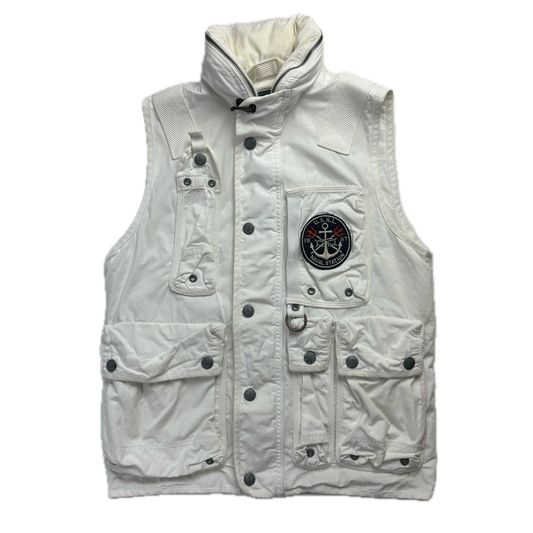 Polo Ralph Lauren White Naval Station Utility Vest USRL - S