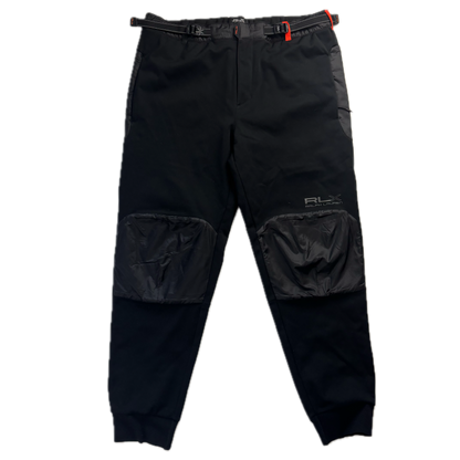 RLX Black Hybrid Trousers Fleece Lined Joggers - L