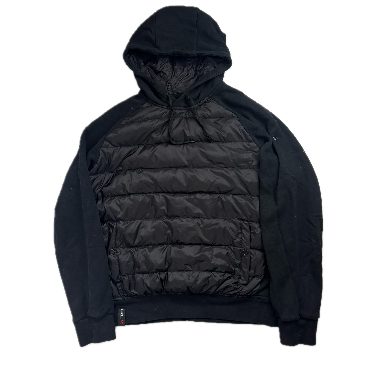 RLX Black Puffer Hoodie Hybrid - L