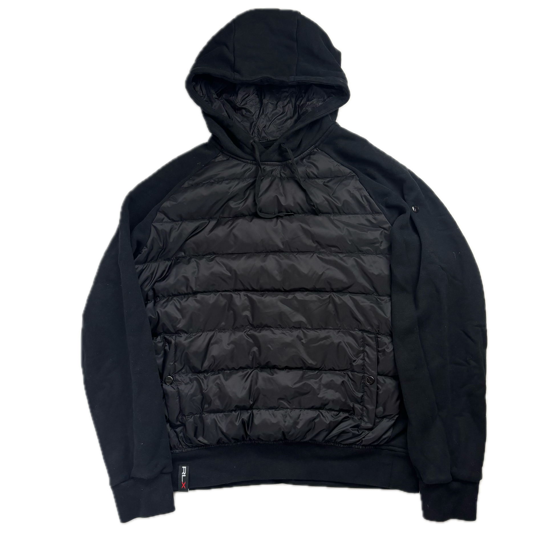 RLX Black Puffer Hoodie Hybrid - L