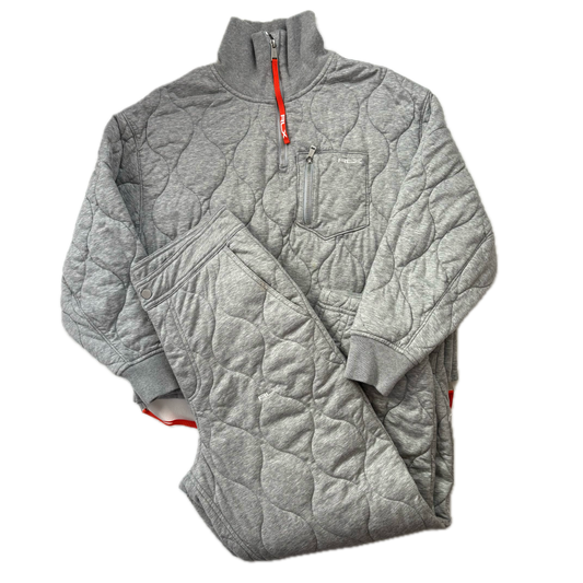RLX Ralph Lauren Grey Quilted Tracksuit Joggers Quarter Zip (Sample) - S