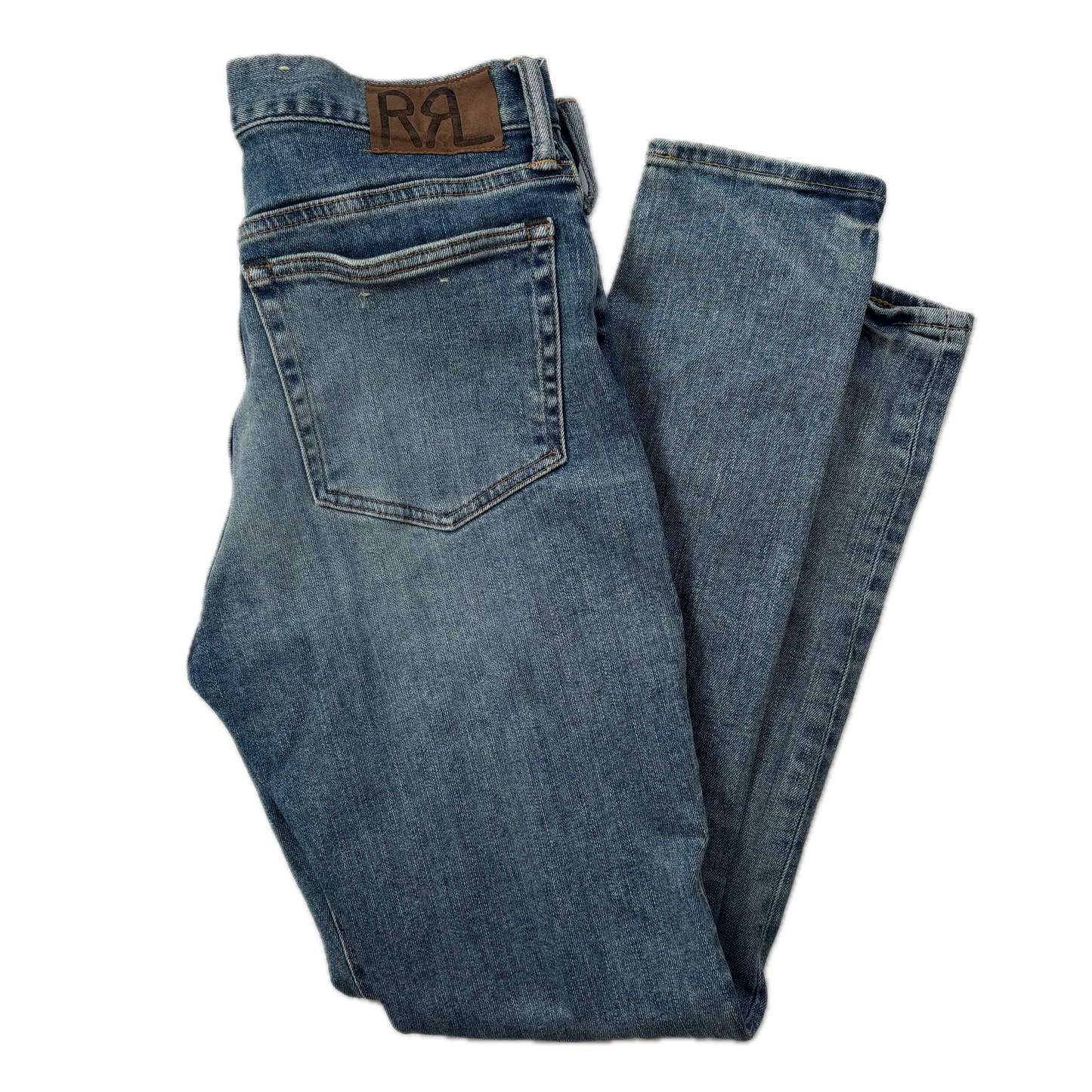 RRL Blue Stretch High Skinny Fit Jeans - 29