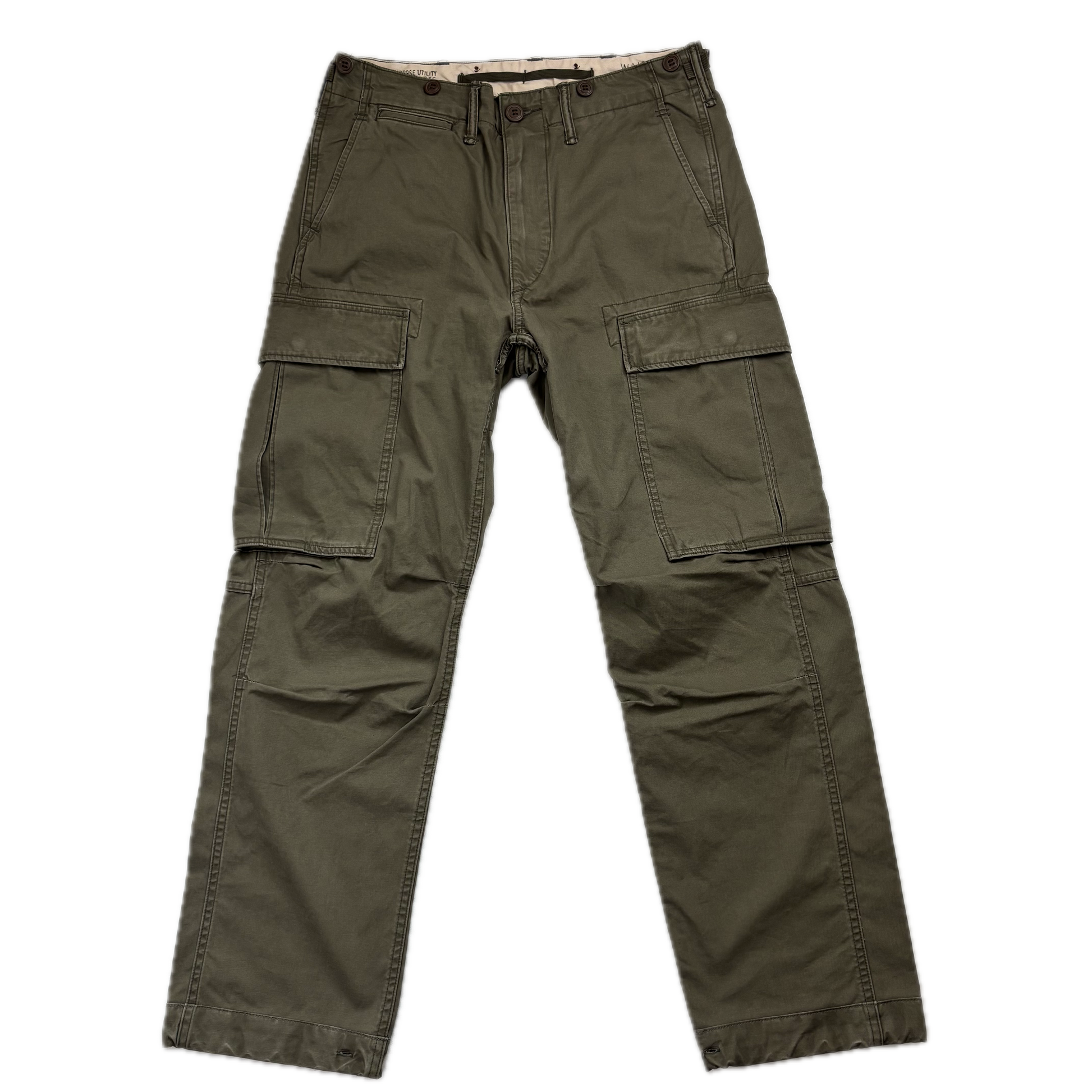 RRL Ralph Lauren Dark Green Cargo Pants Utility Trouser  - 29x30