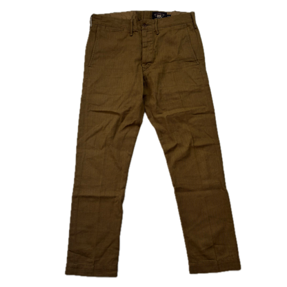 RRL Ralph Lauren Khaki Green Chinos Trouser  (Cotton / Wool) - 30