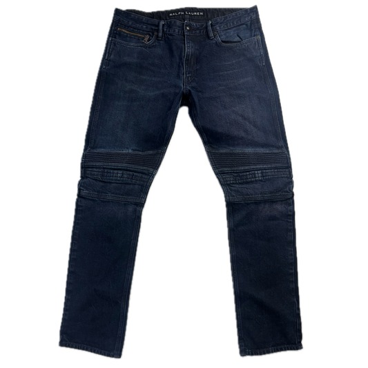 Ralph Lauren Black Label Jeans Biker Motorcycle Denim - 36x34