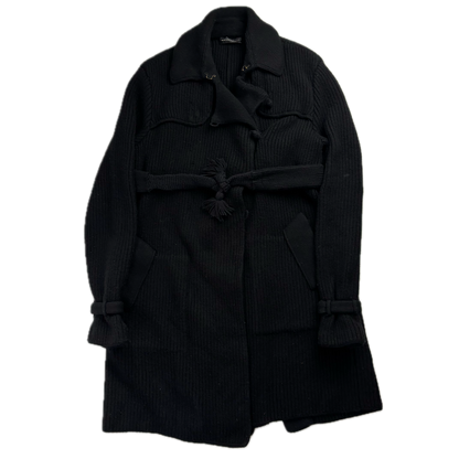 Ralph Lauren Black Label Long Belted Cardigan Wool Cashmere Black - M