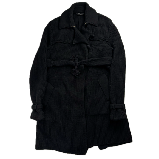 Ralph Lauren Black Label Long Belted Cardigan Wool Cashmere Black - M