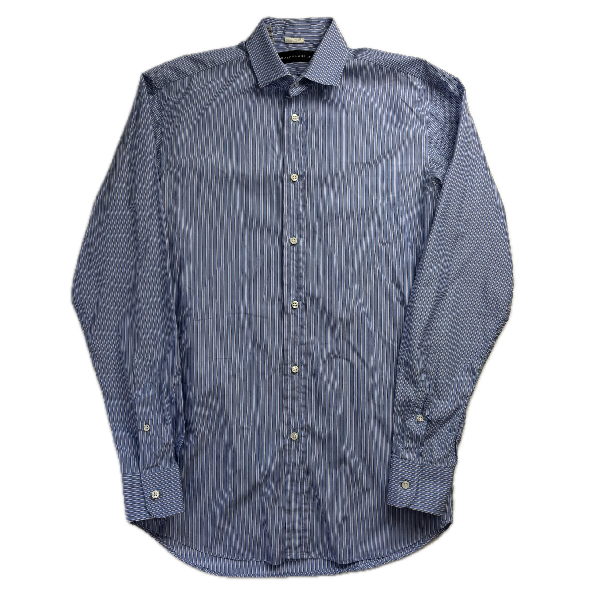 Ralph Lauren Black Label Sloane Blue Striped Formal Shirt - 15.5