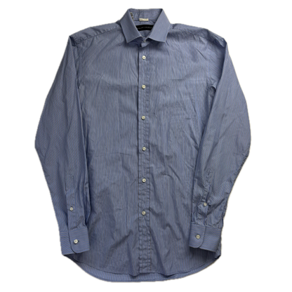 Ralph Lauren Black Label Sloane Blue Striped Formal Shirt - 15.5