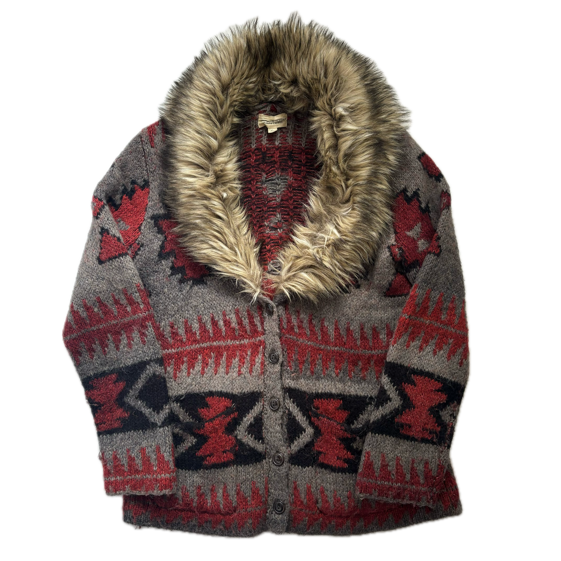 Ralph Lauren Denim & Supply Aztec Fur Cardigan (Wool) - XL