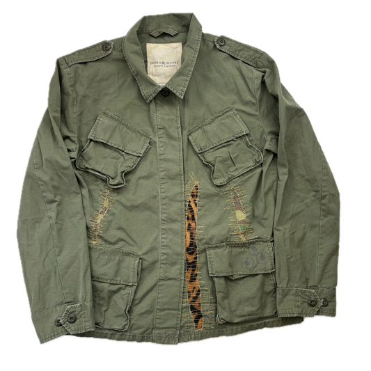 Ralph Lauren Denim & Supply Distressed Military Jacket Parka - L