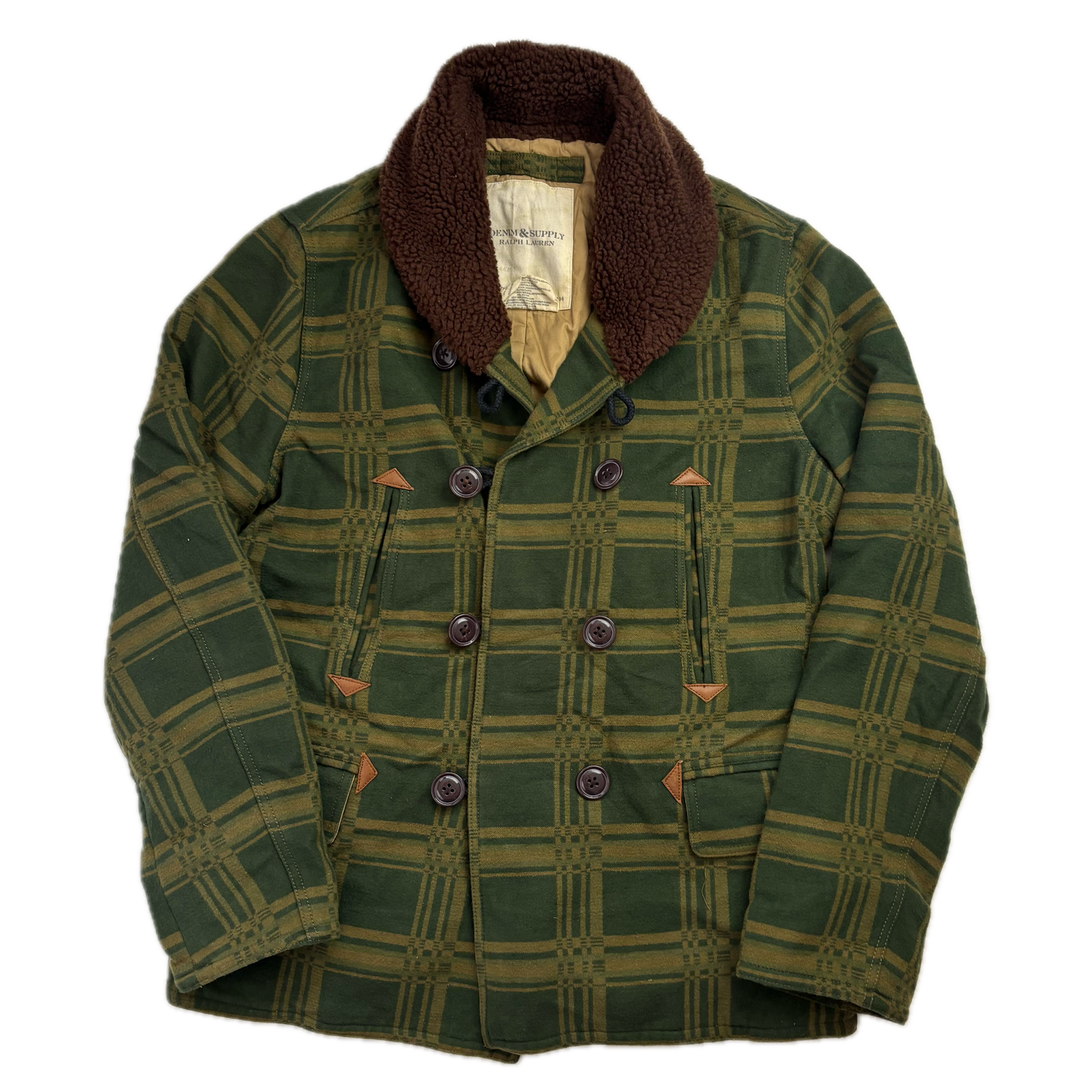 Ralph Lauren Denim Supply Jacquard Pattern Sherpa Collar Jacket - M
