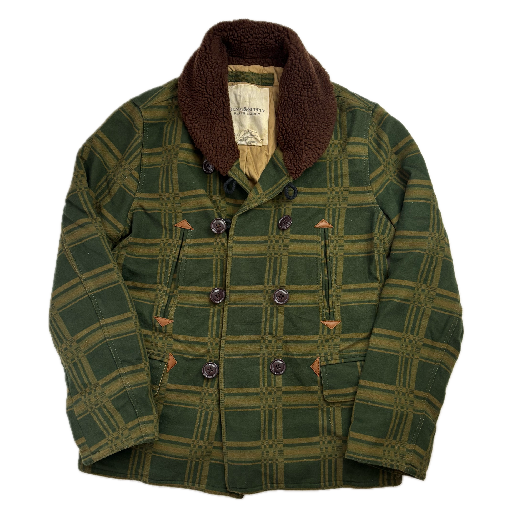 Ralph Lauren Denim Supply Jacquard Pattern Sherpa Collar Jacket - M