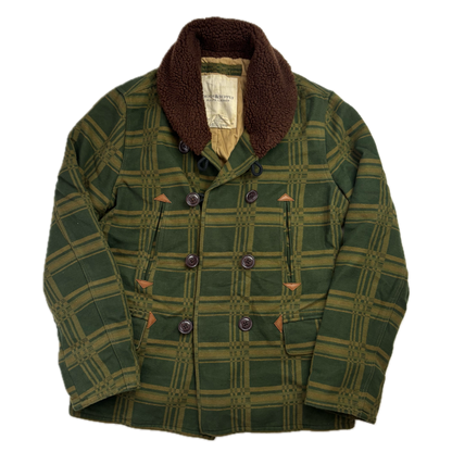 Ralph Lauren Denim Supply Jacquard Pattern Sherpa Collar Jacket - M