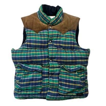 Ralph Lauren Denim & Supply Plaid Brushed Cotton Western Gilet - L