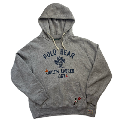 Ralph Lauren Polo Country Grey Bear Hoodie - L