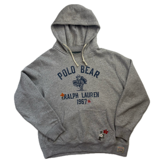 Ralph Lauren Polo Country Grey Bear Hoodie - L