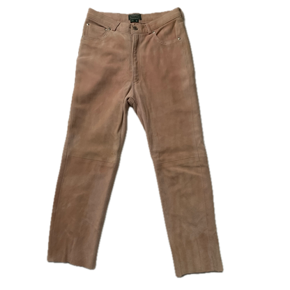 Ralph Lauren Polo Country Pale Pink Suede Trouser Leather Western - 8