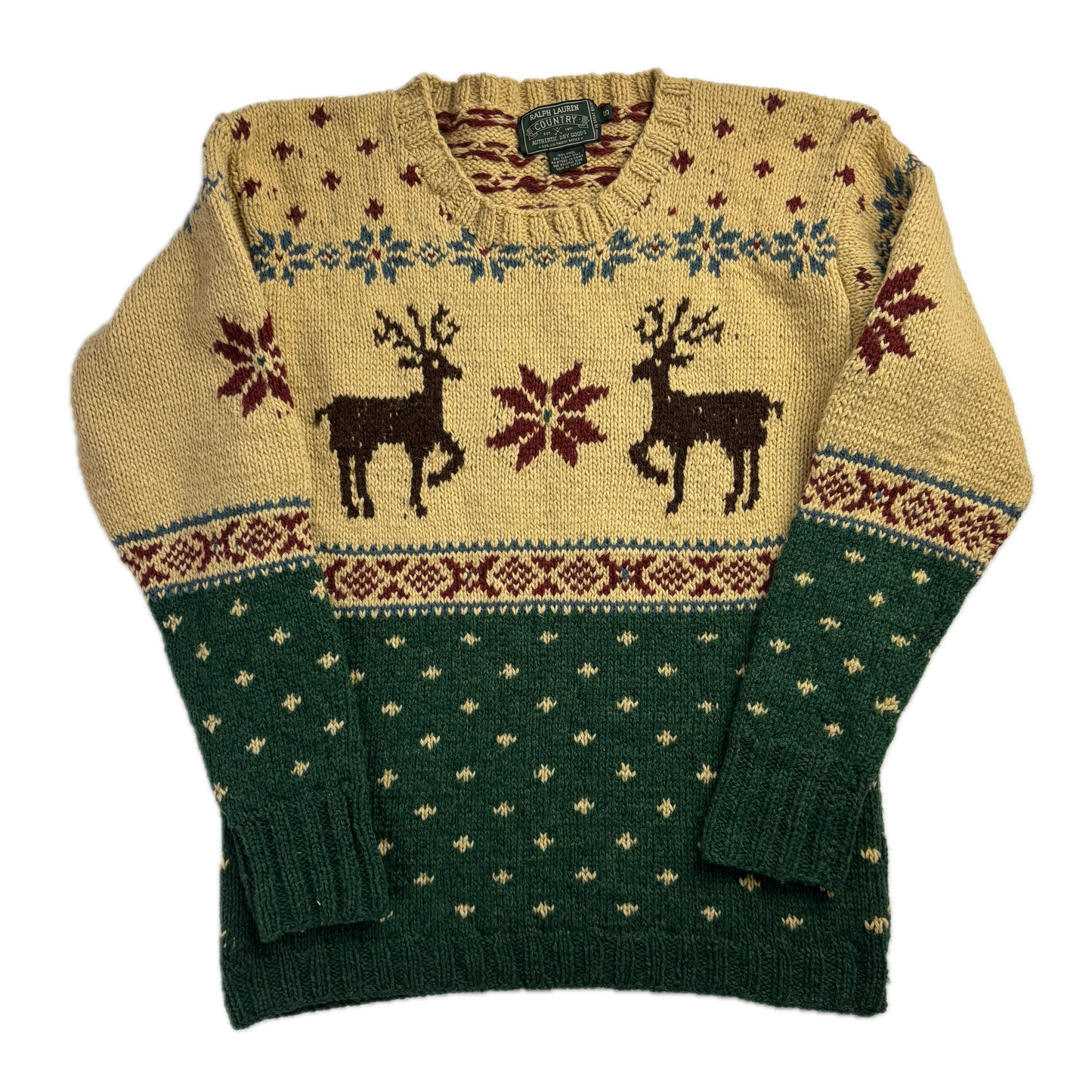 Ralph Lauren Polo Country Reindeer Star Pattern Jumper (Wool) - S